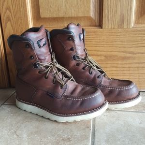 Red Wing Lace Up Work Boot Moc Toe Size 9